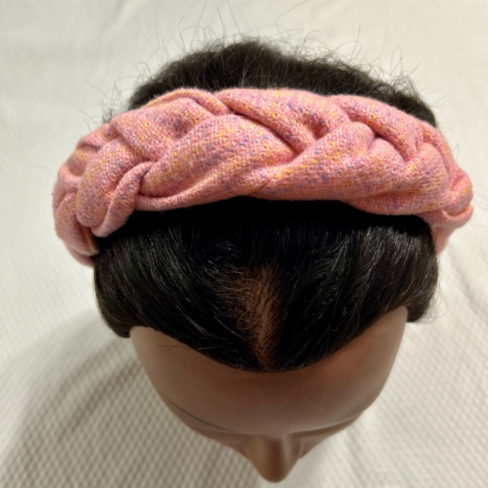 Pink Braided  Handmade Headband